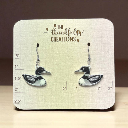 Handmade Loon Earrings
