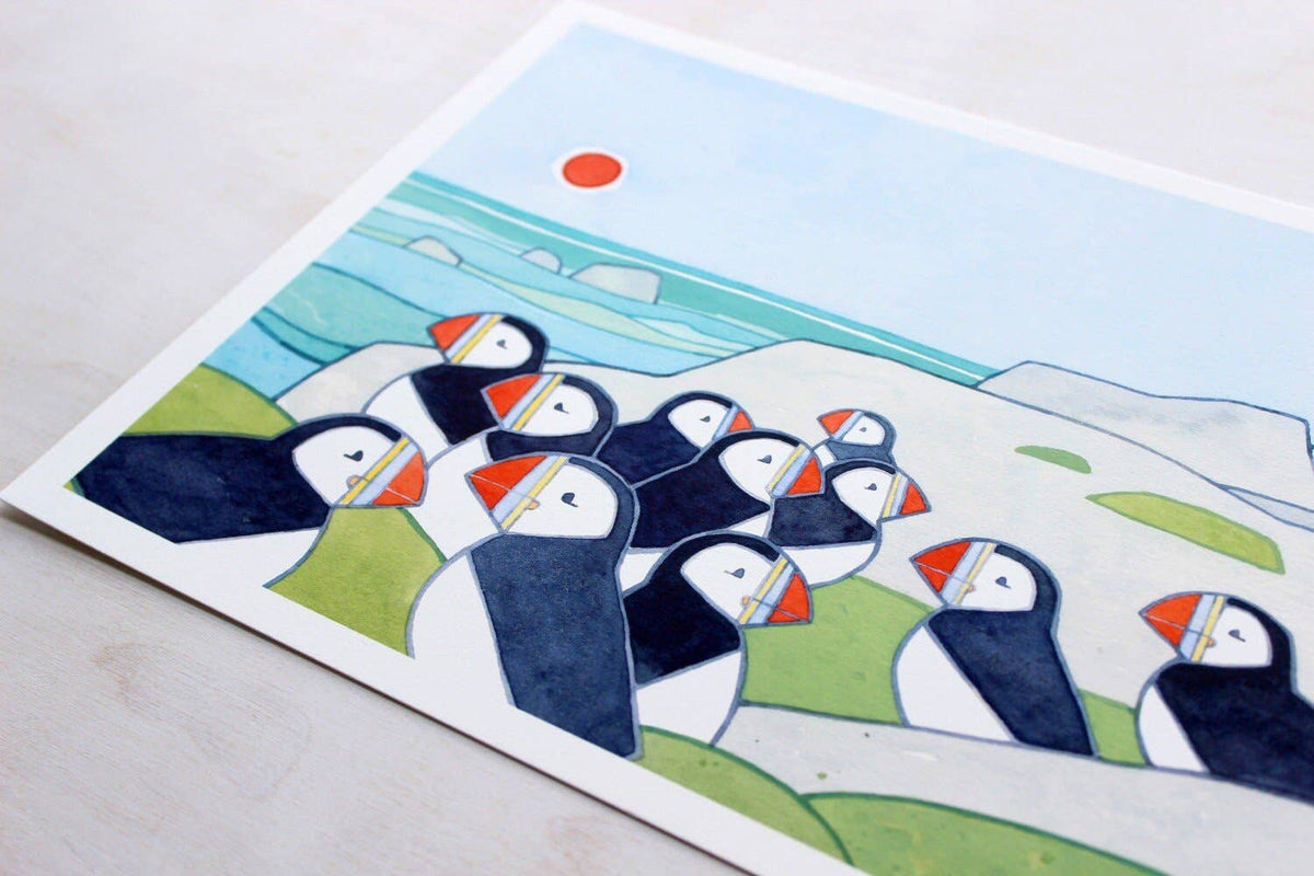 Puffin Colony Art Print II