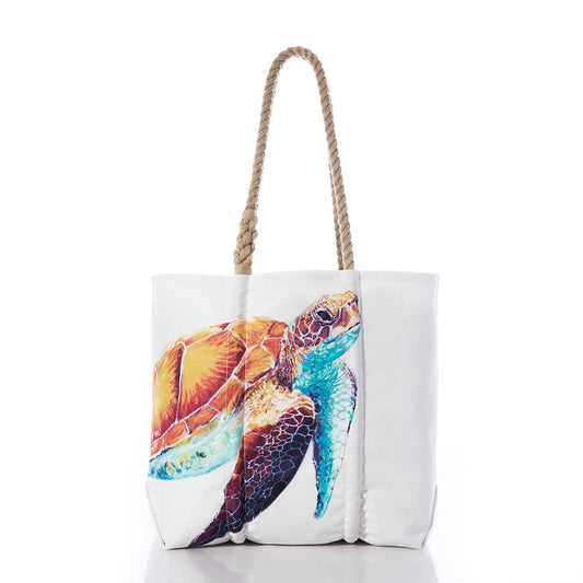 Multicolor Sea Turtle Tote