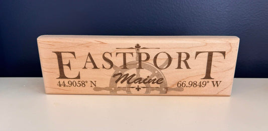 Eastport Coordinate Wood Signs