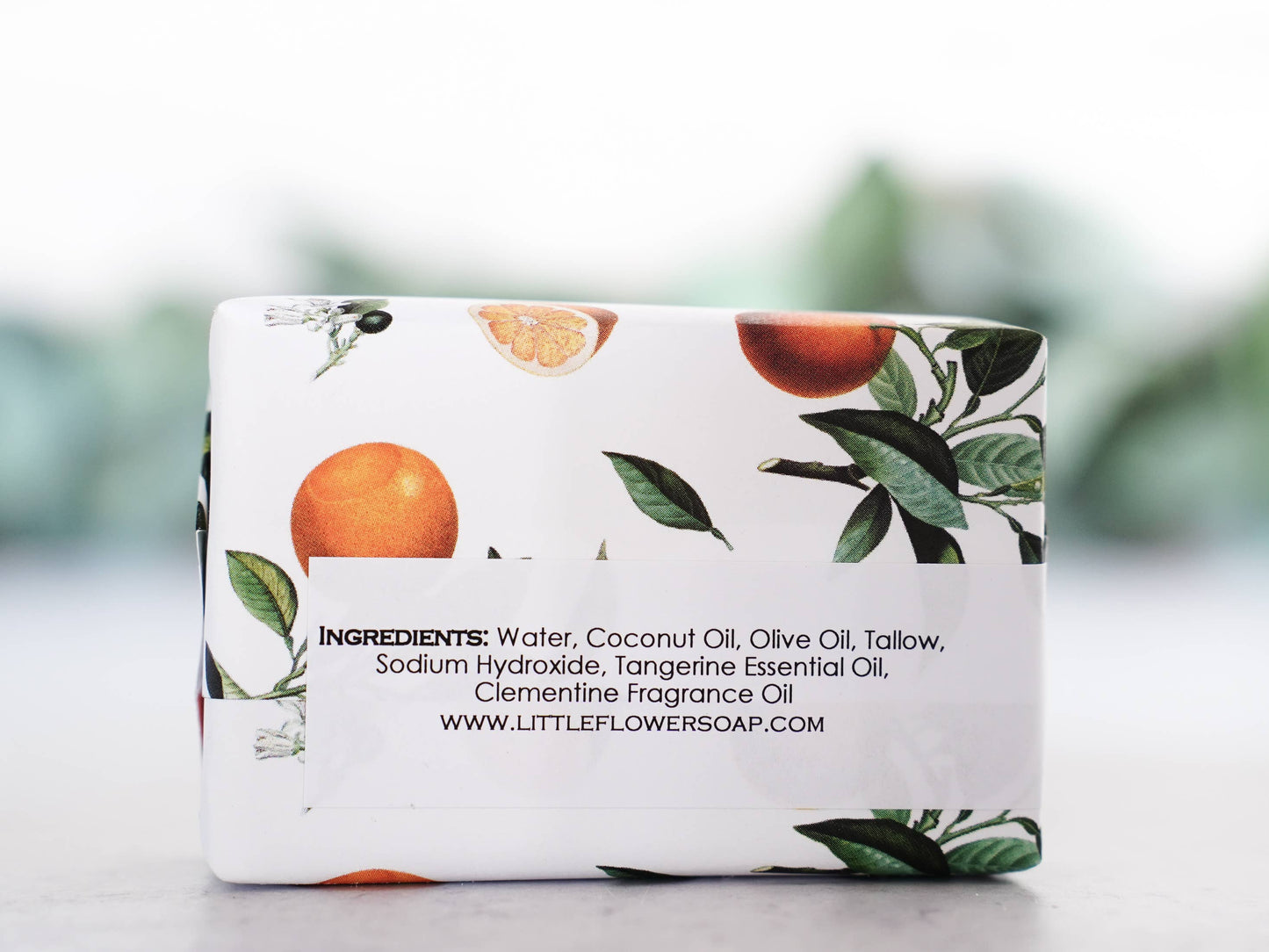Tangerine Basil Handmade Soap: 3.5 oz