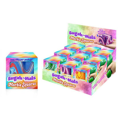 Sugah-Mals Marble Squares Sugar Cube Stress Ball Squishy Fidget Toy