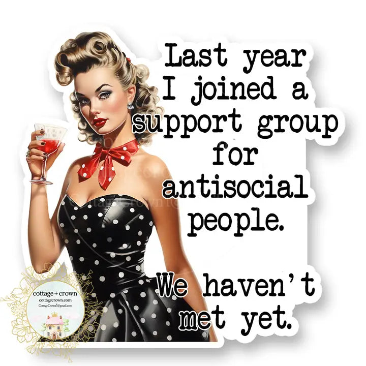 Antisocial Support Group Sticker