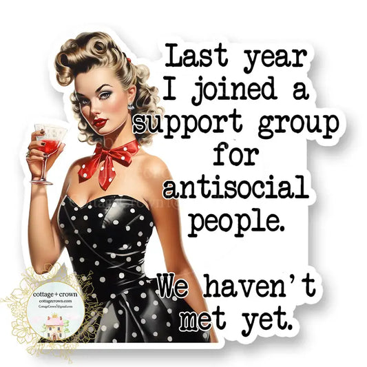 Antisocial Support Group Sticker