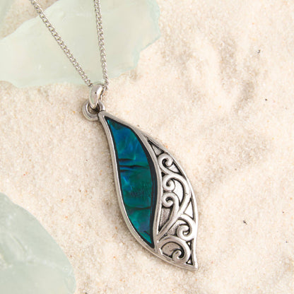 Pendant Necklace 17" Abalone Shell Beach Jewelry