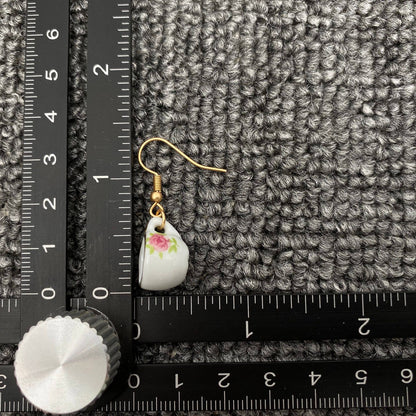 Ceramic Teapots and Tea Cups Charm Dangle Earrings