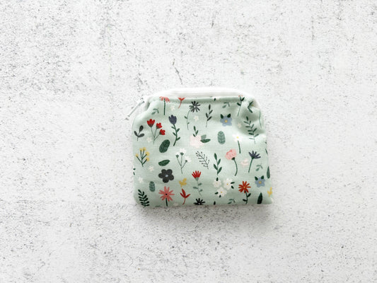 Small Fabric Pouch-Spring Wildflowers