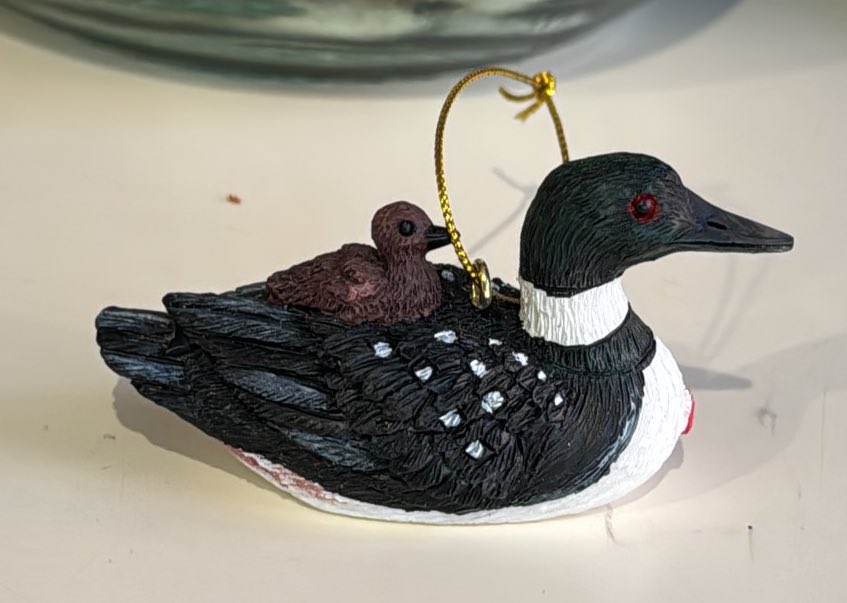 Loon with Baby Ornament