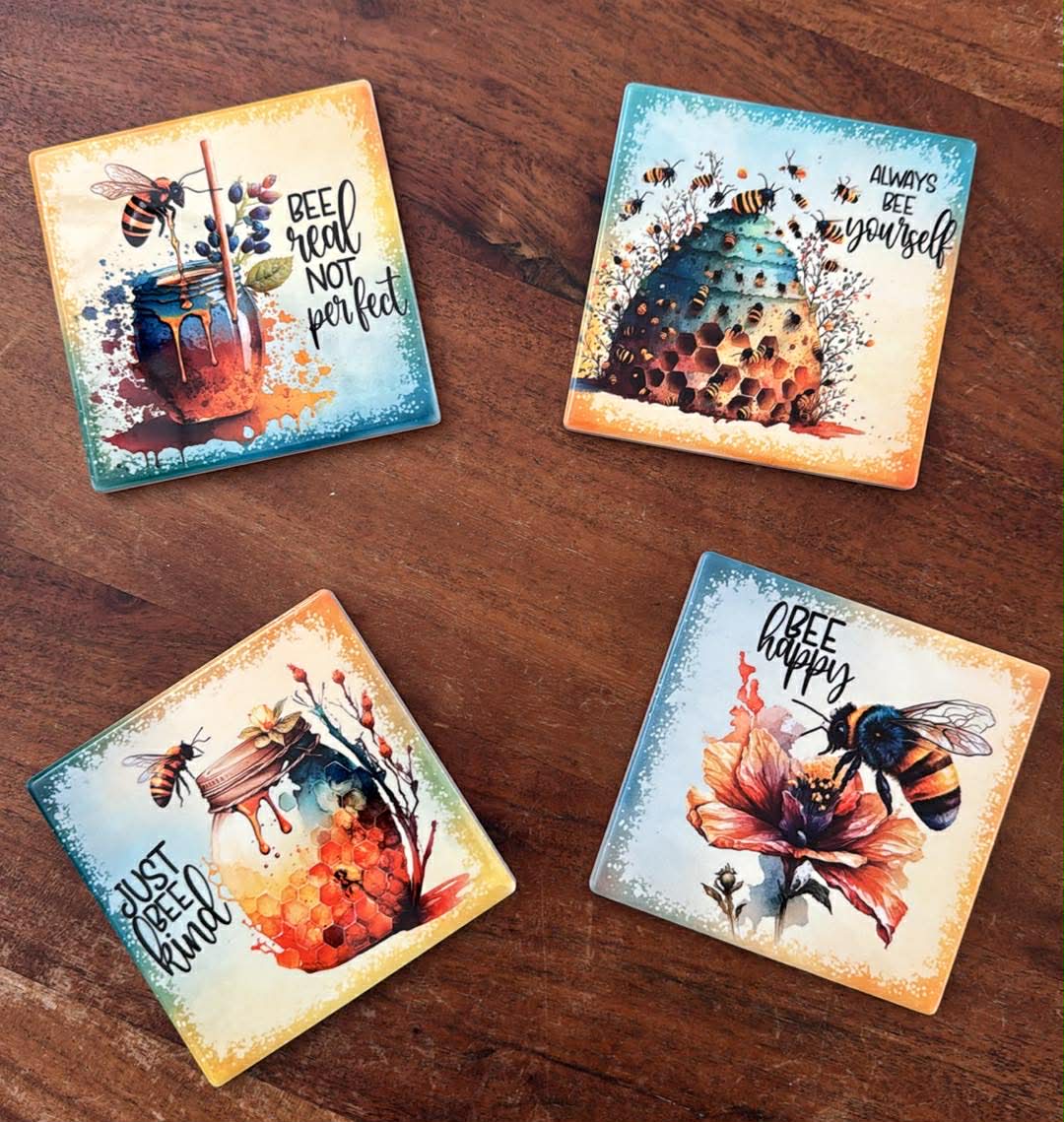 Set of 4 Ceramic Coasters
