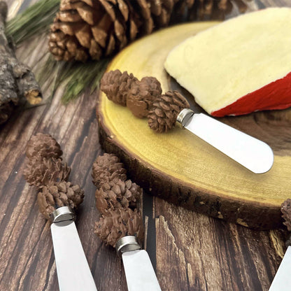 Pinecone Polyresin Cheese Spreader