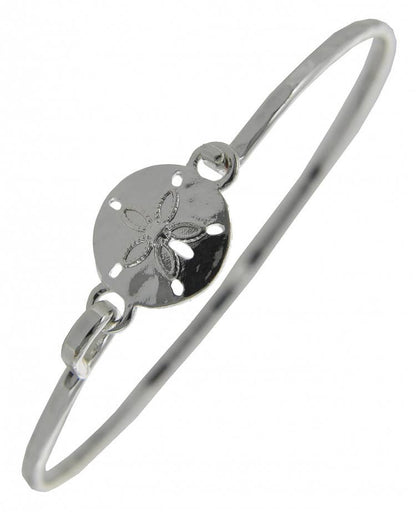 All Silver Sand Dollar Casting Bangle