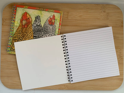 NEW! All the Hangry Ladies 6" x 6" Watercolor Art Lined Spiral Notebook