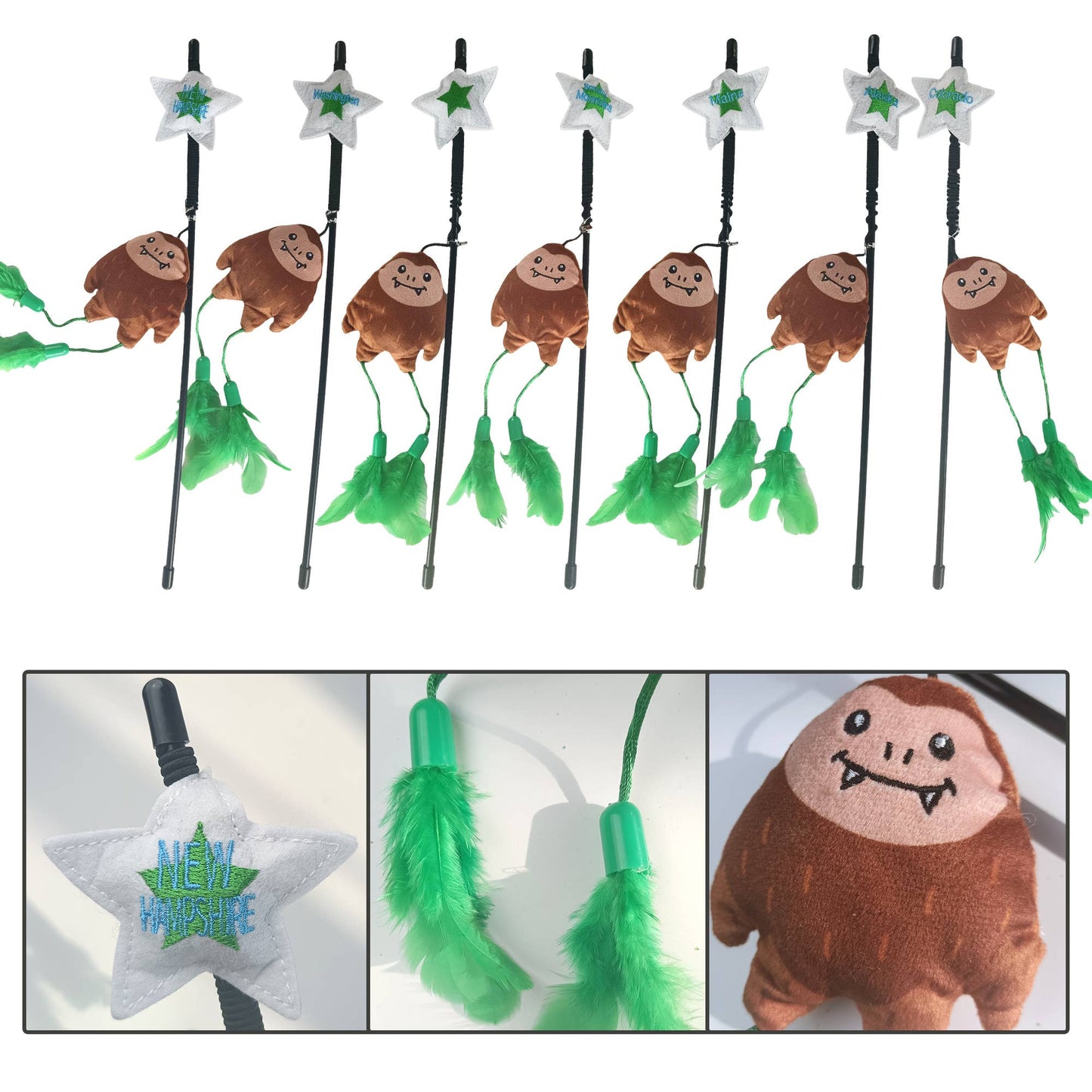 MAINE Bigfoot Cat Wand toy