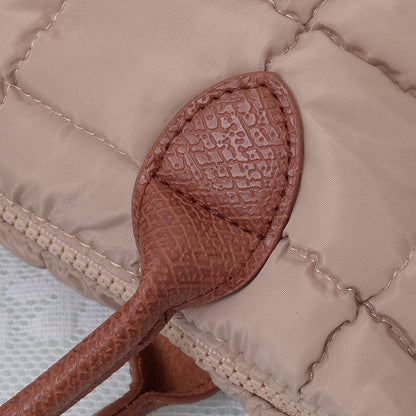 Quilted Puffer Satchel/Crossbody Bag