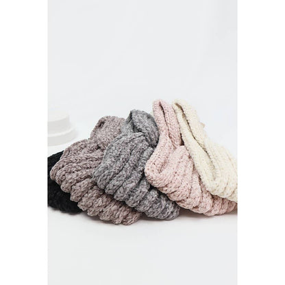 Fuzzy Knitted  Winter Headband