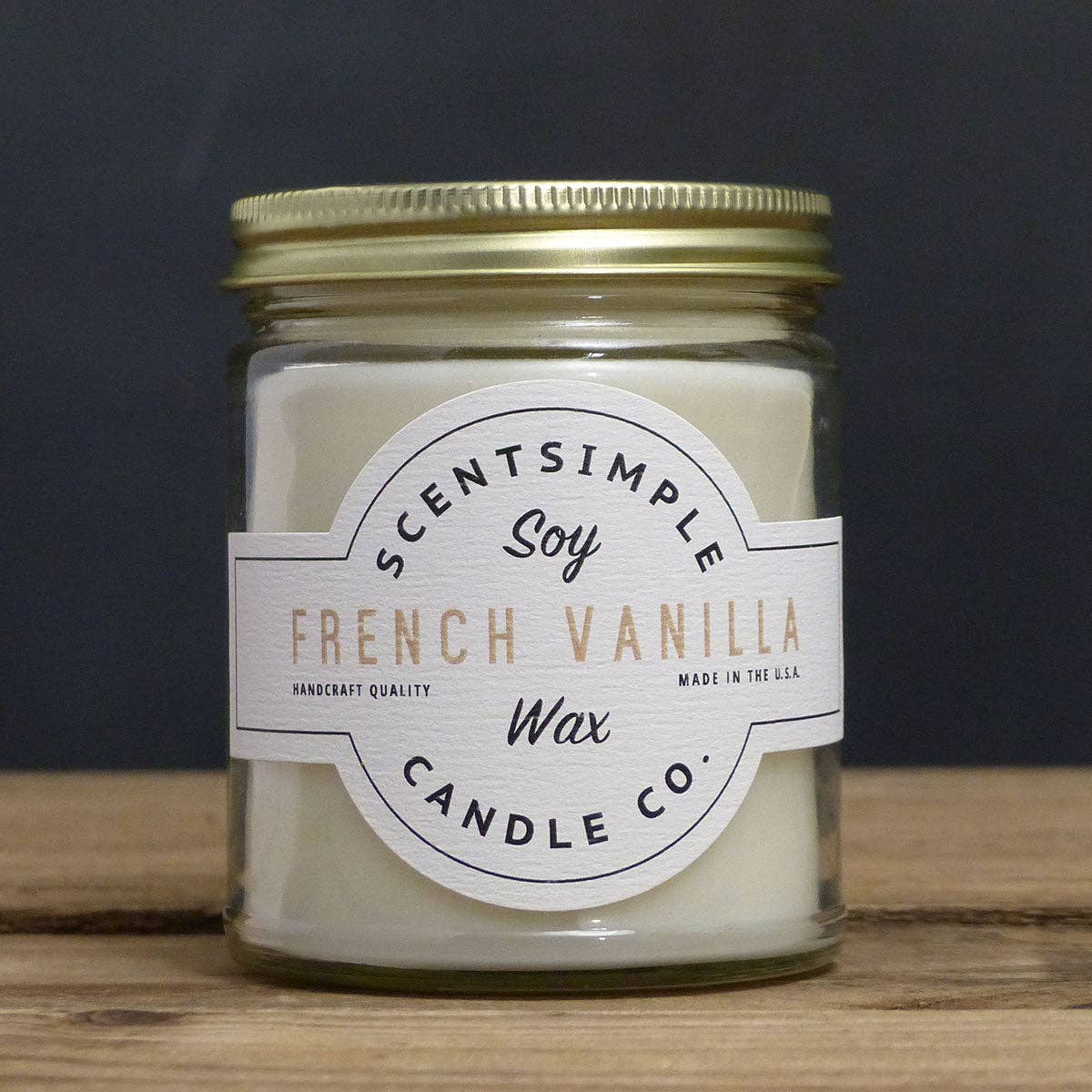 French Vanilla Scented Soy Wax Candle