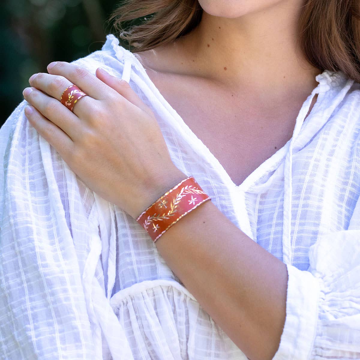 Patina Ginger Blossom Cuff