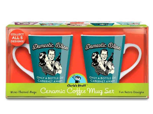 Domestic Bliss - Retro Coffee Mugs (Set Of 2)