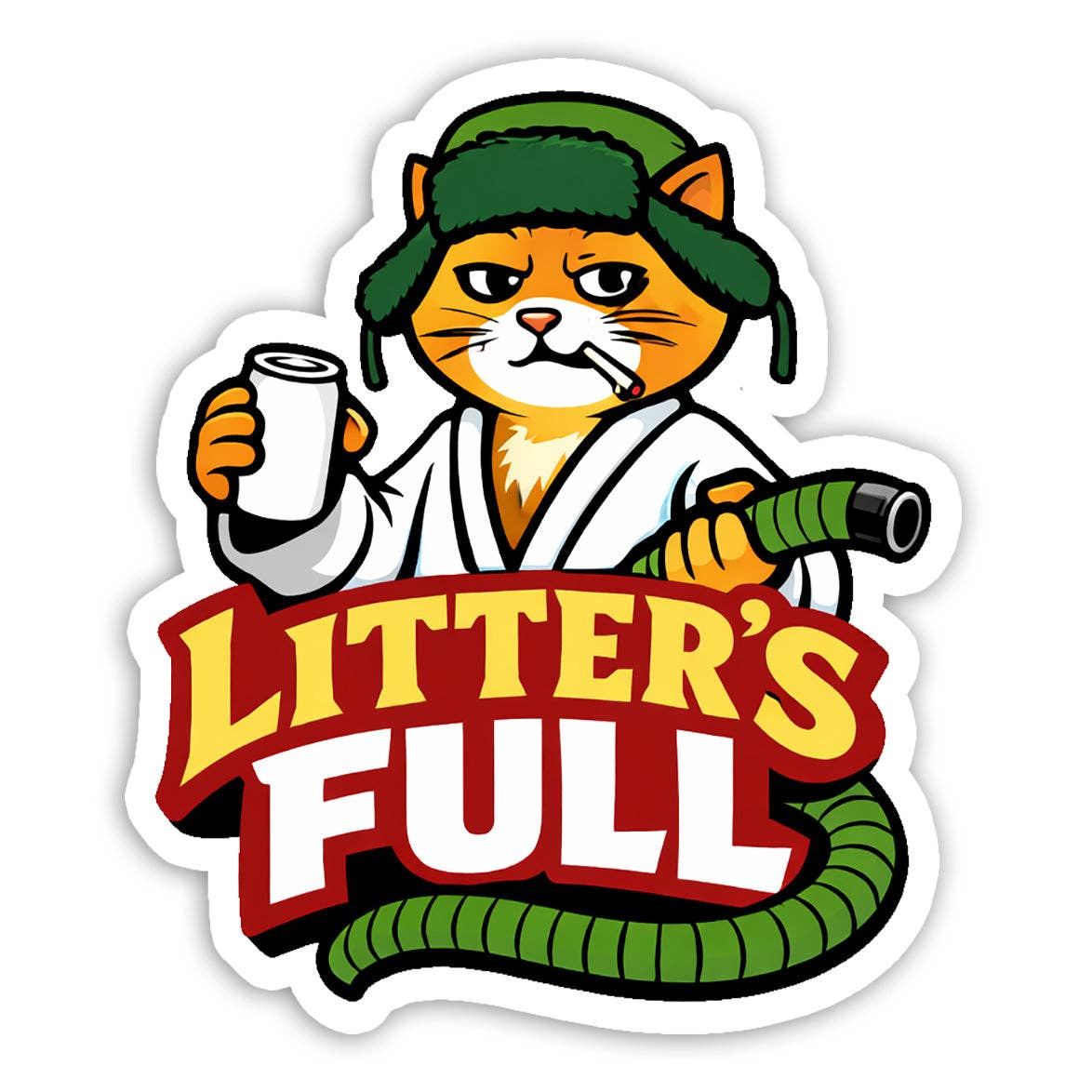 Litter's Full Sticker