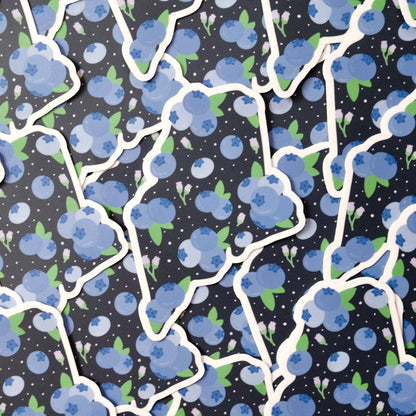 Blueberry Maine Sticker — Waterproof & Laminated
