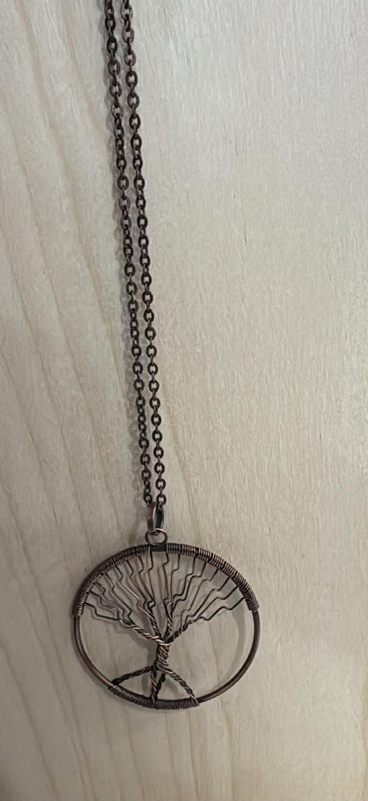 Anju Long Necklace Antique Copper