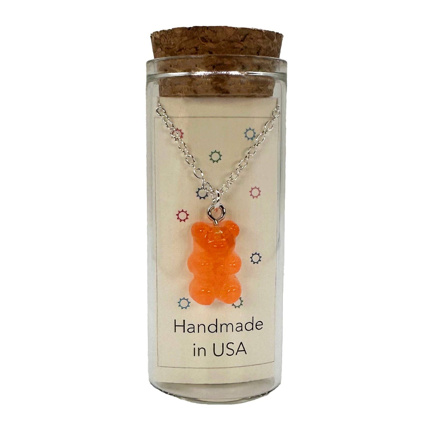 Oso Cute Gummy Bear Charm Necklace in a Bottle - 16 Inch