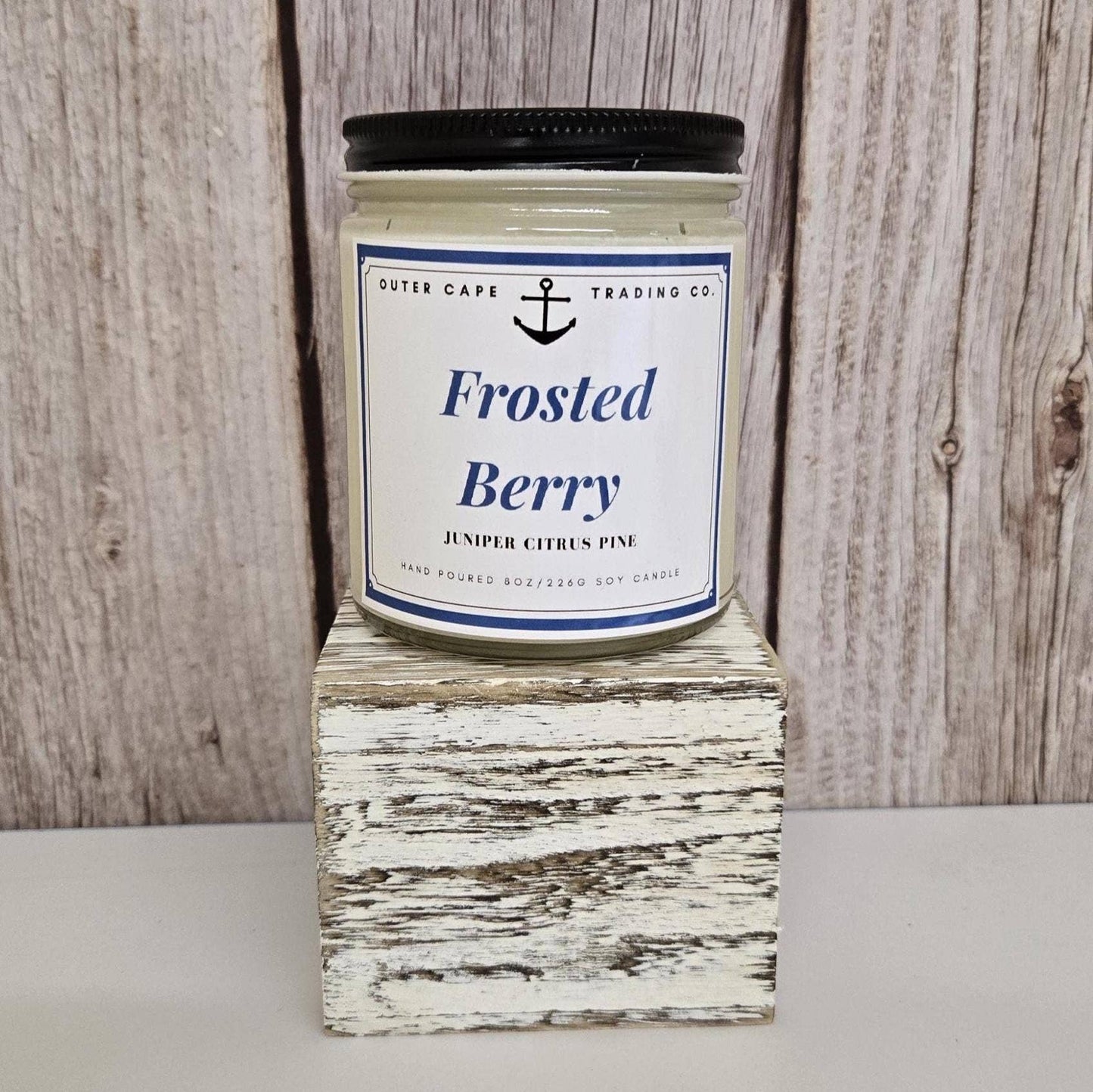 Frosted Berry Soy Candle with Crackling Wooden Wick