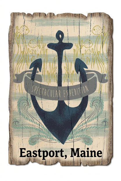 Eastport, Maine Wood Magnet