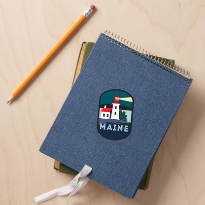 STICKER Maine, Lighthouse, Vector Style