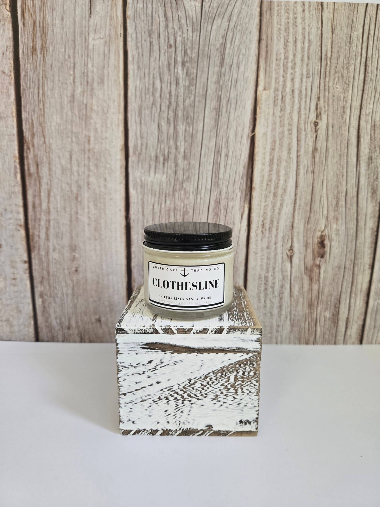 Clothesline Soy Wax Crackling Wooden Wick Candle