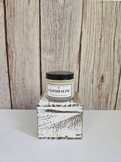 Clothesline Soy Wax Crackling Wooden Wick Candle