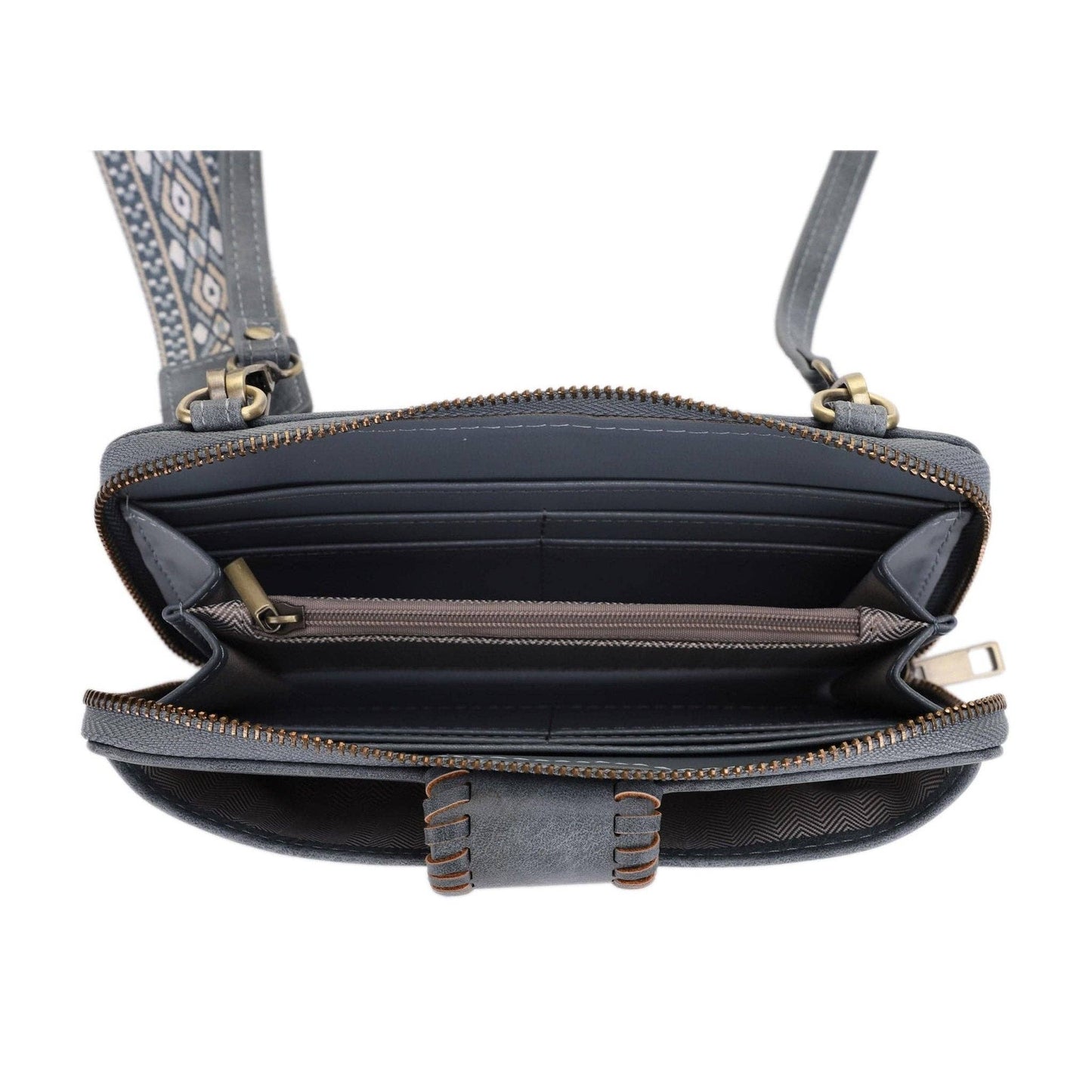 Jolie Crossbody Wallet With Boho Wrist Strap