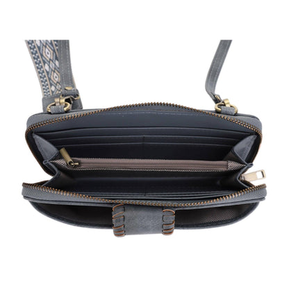 Jolie Crossbody Wallet With Boho Wrist Strap