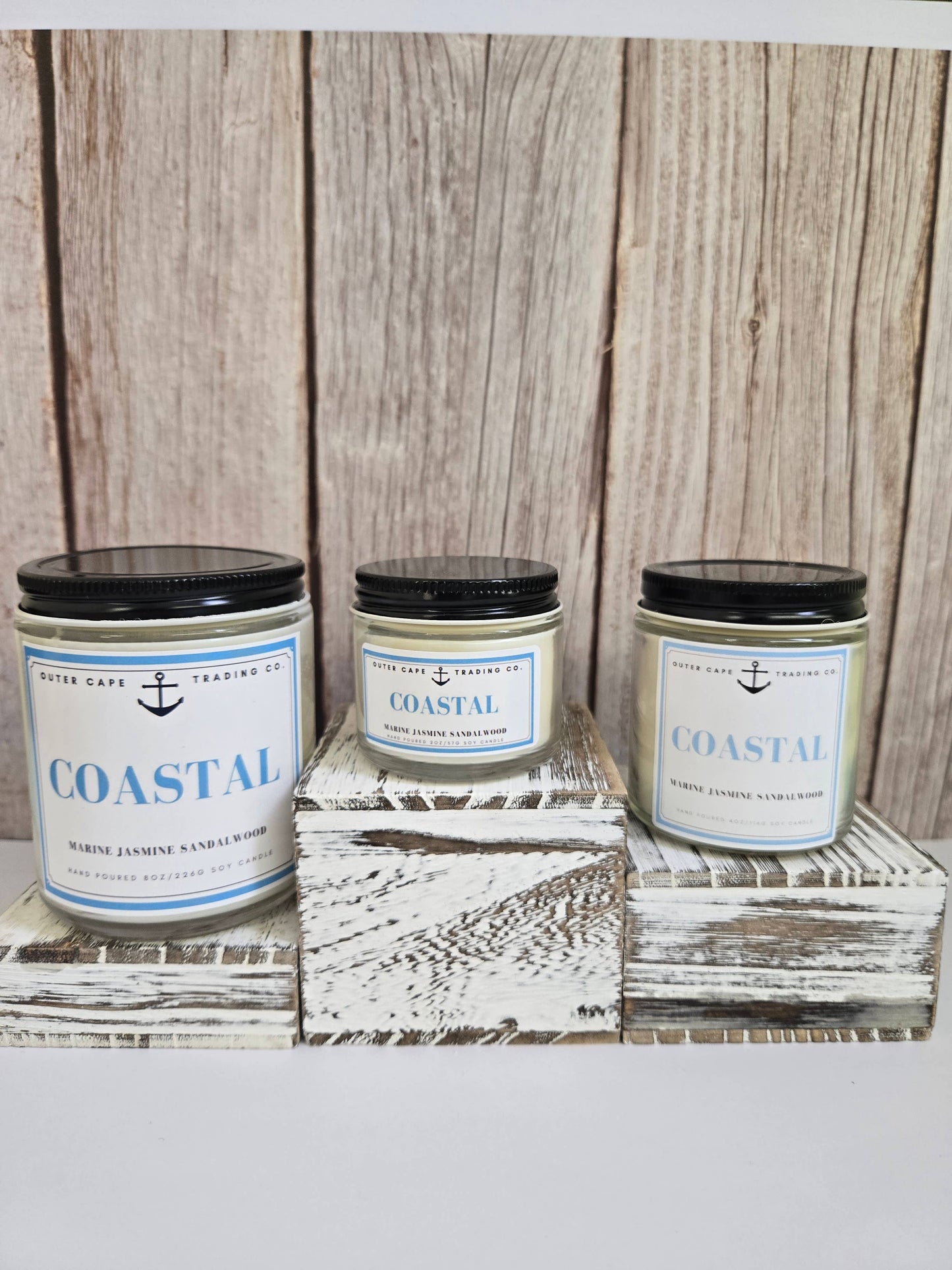 Coastal Soy Wax Crackling Wooden Wick Candle
