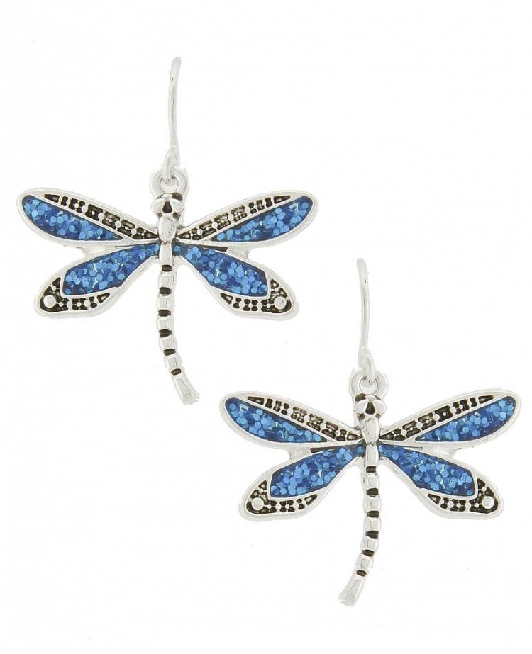 Glitter Dragonfly Earrings