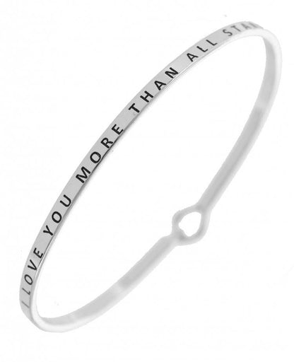 I LOVE YOU MORE THAN ALL STARS 3mm Bangle