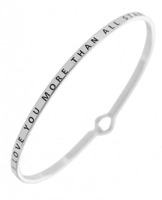 I LOVE YOU MORE THAN ALL STARS 3mm Bangle