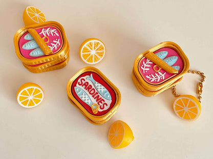 Mini Sardines Container Clicker 3D Printed Fidget Keychain