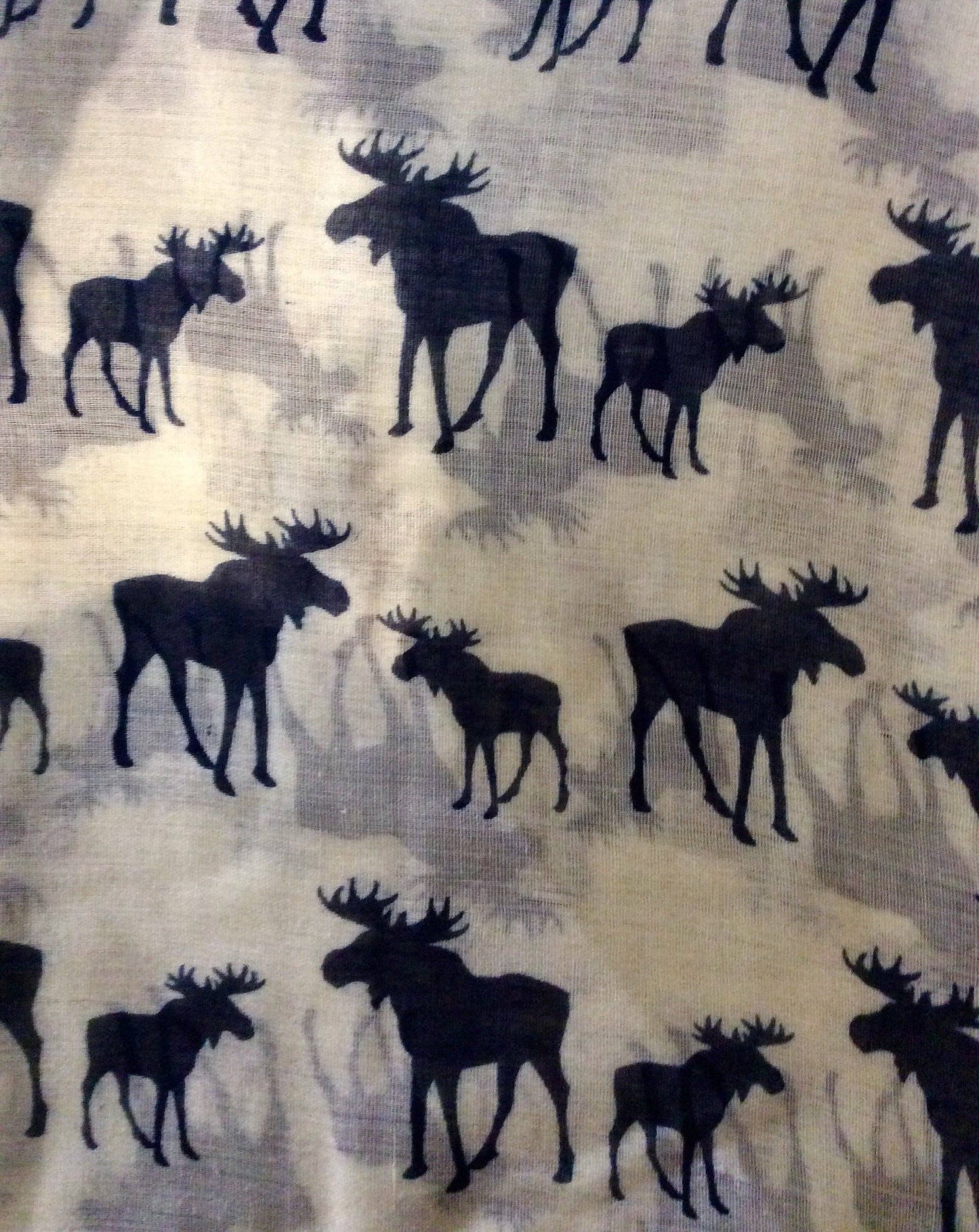 Moose Oblong Scarf  (Navy)