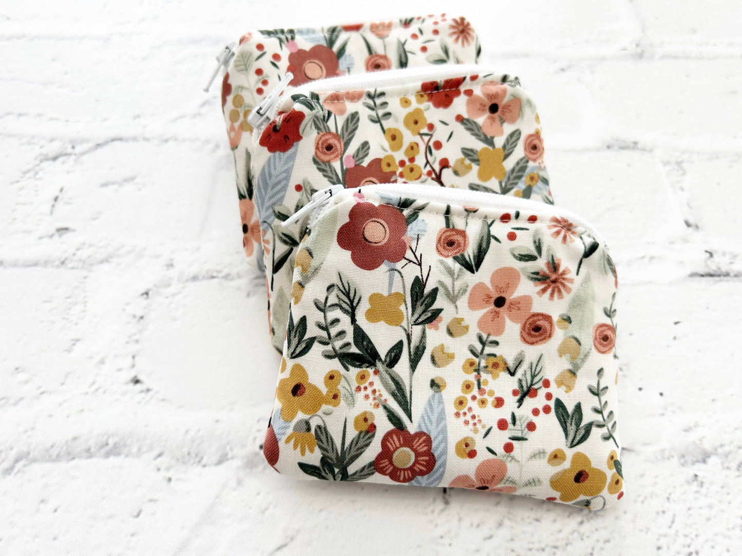 Small Fabric Pouch-Summer Florals
