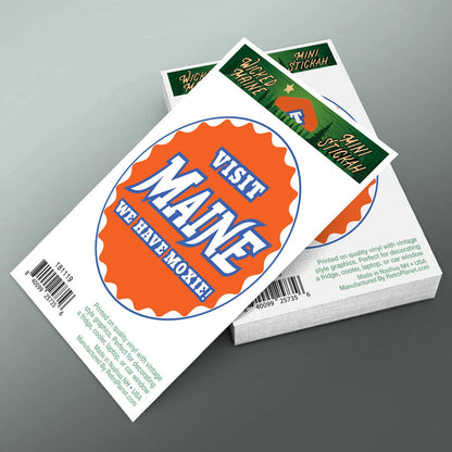 Visit Maine Moxie Soda Pop Label Mini Sticker 20 ct
