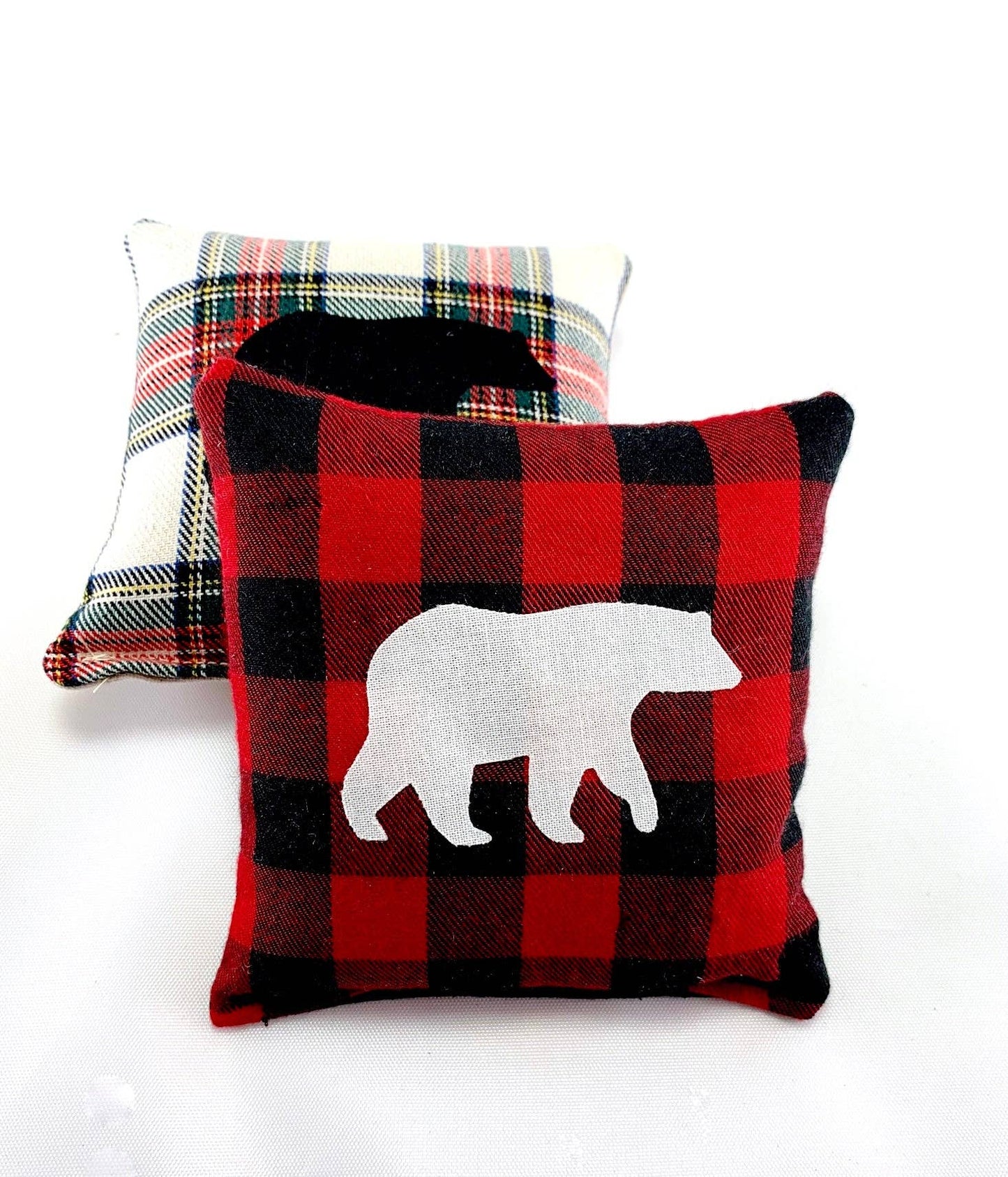 Balsam Fir Sachet - Red Black Check with White Applique