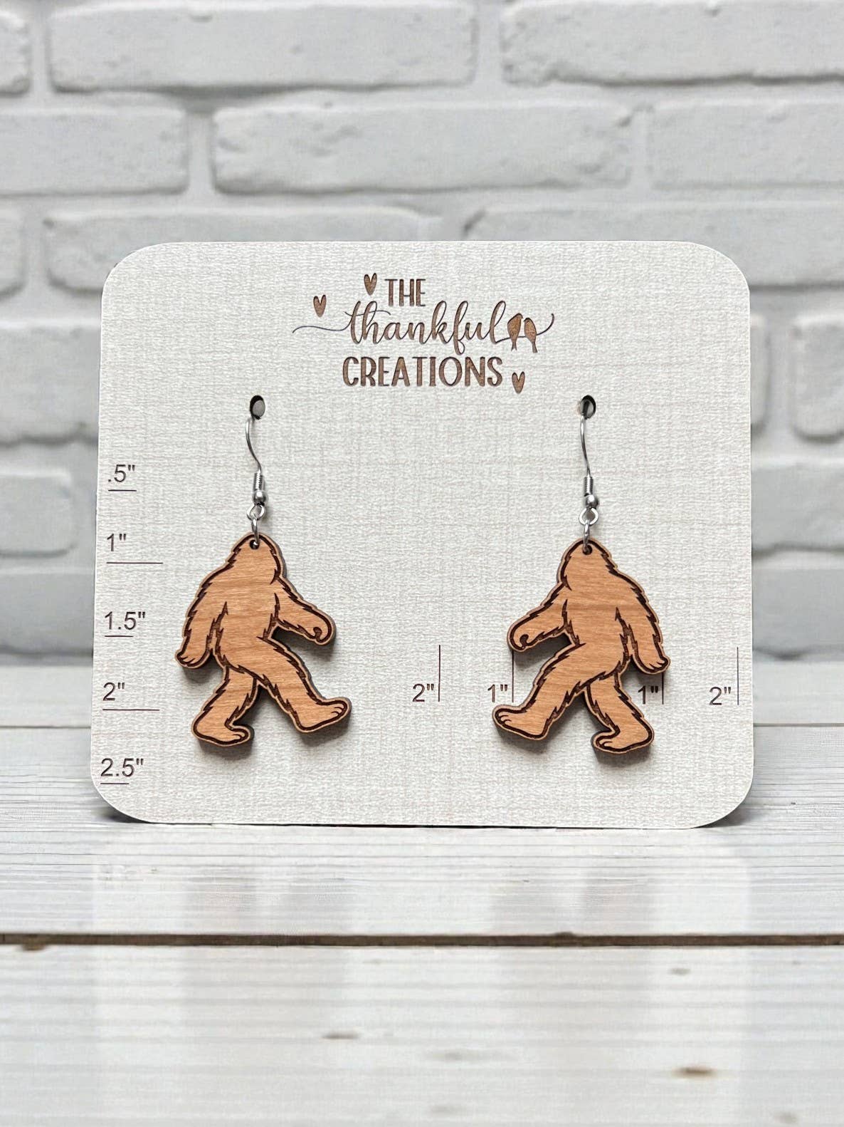 Bigfoot Sasquatch Handmade Earrings