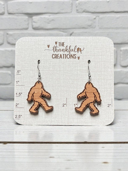 Bigfoot Sasquatch Handmade Earrings