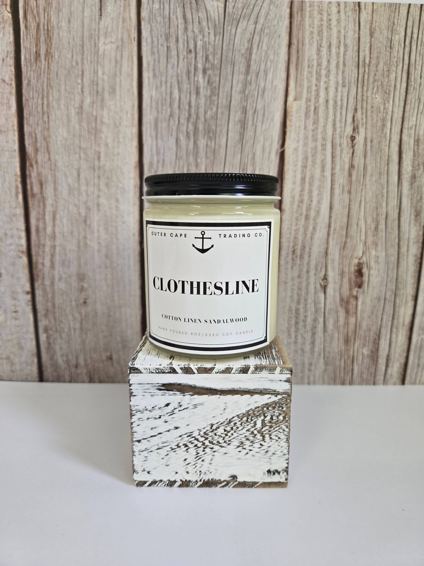 Clothesline Soy Wax Crackling Wooden Wick Candle