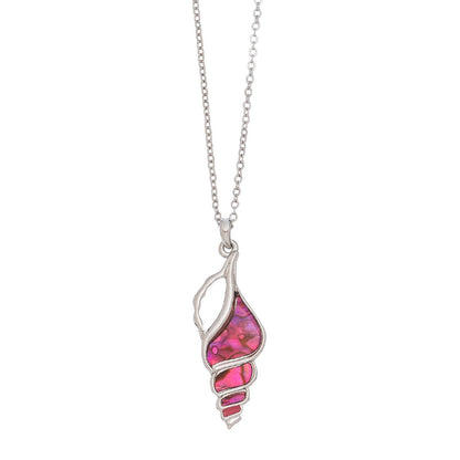 Abalone Conk Shell Pendant Necklace Beach Jewelry