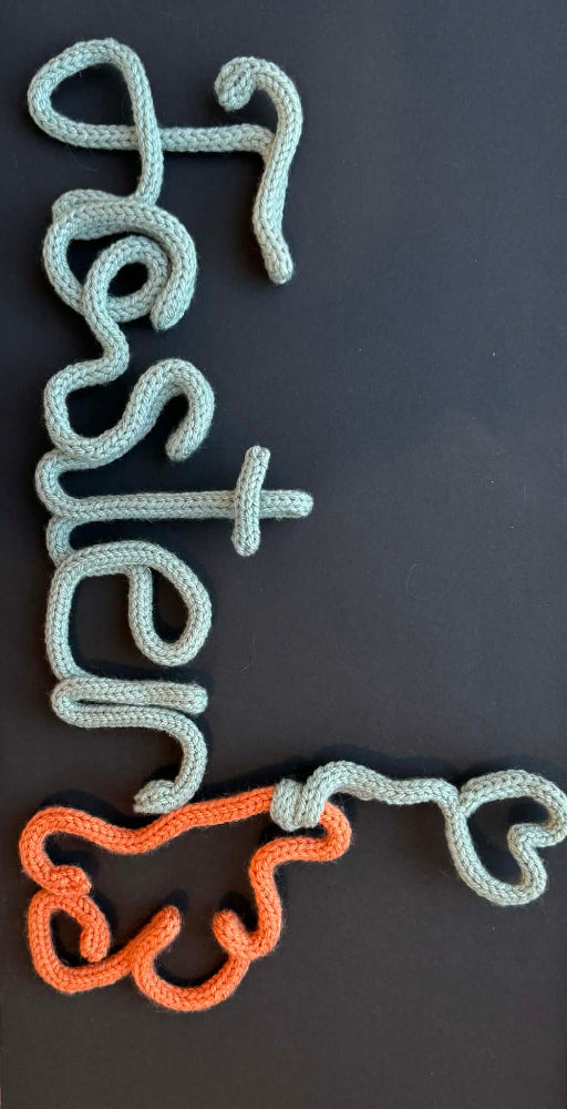Cord Knitted Wire Name Sign Workshop