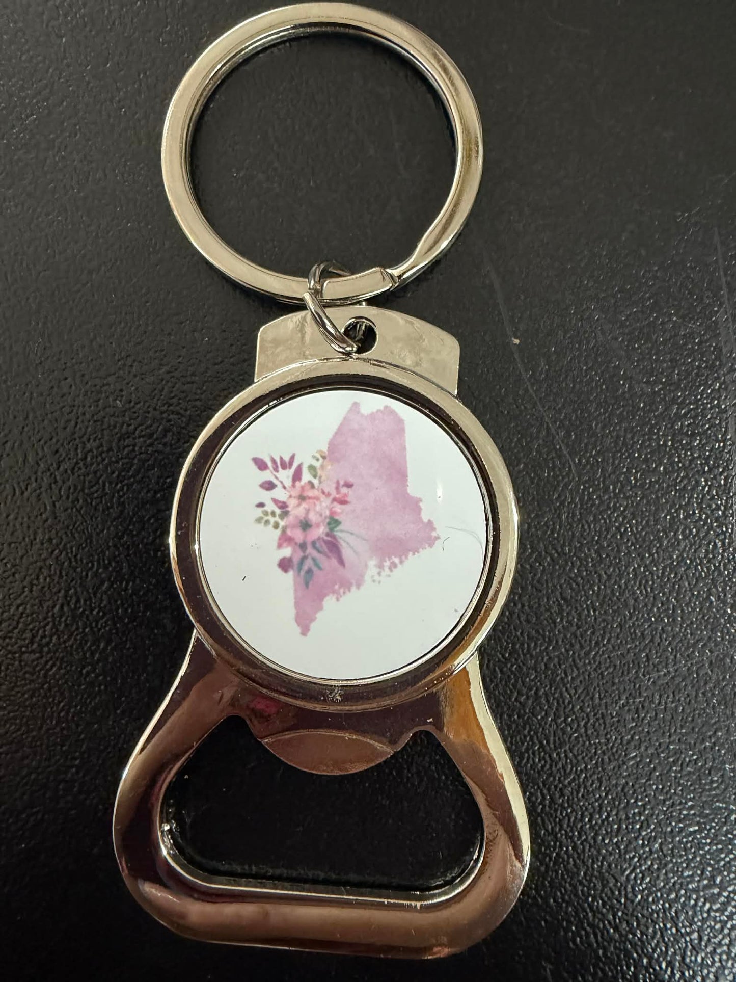 Maine themed keychain with bottle opener