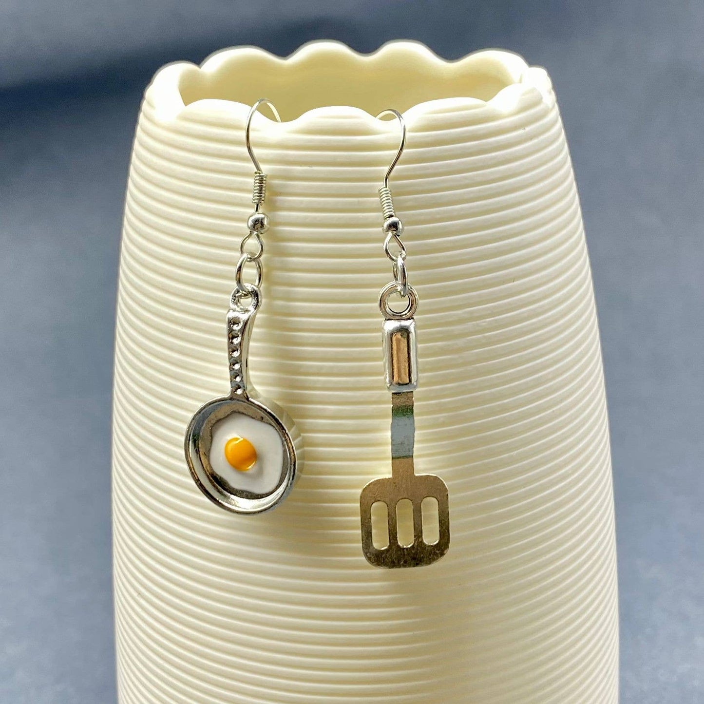 Poached Egg Kitchenware Dangle Earrings