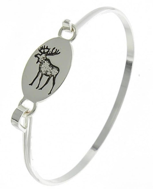 Moose Brass Hook Casting Bangle Bracelet